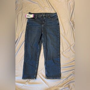 Calvin Klein Dark Blue Straight Leg Jeans